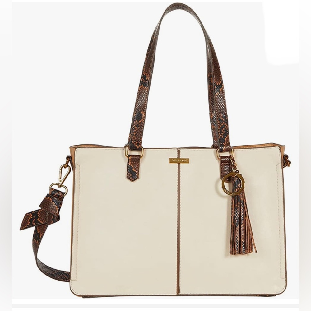 Rachael Zoe Woman Crossbody and shoulder bag in beige & snake print !!